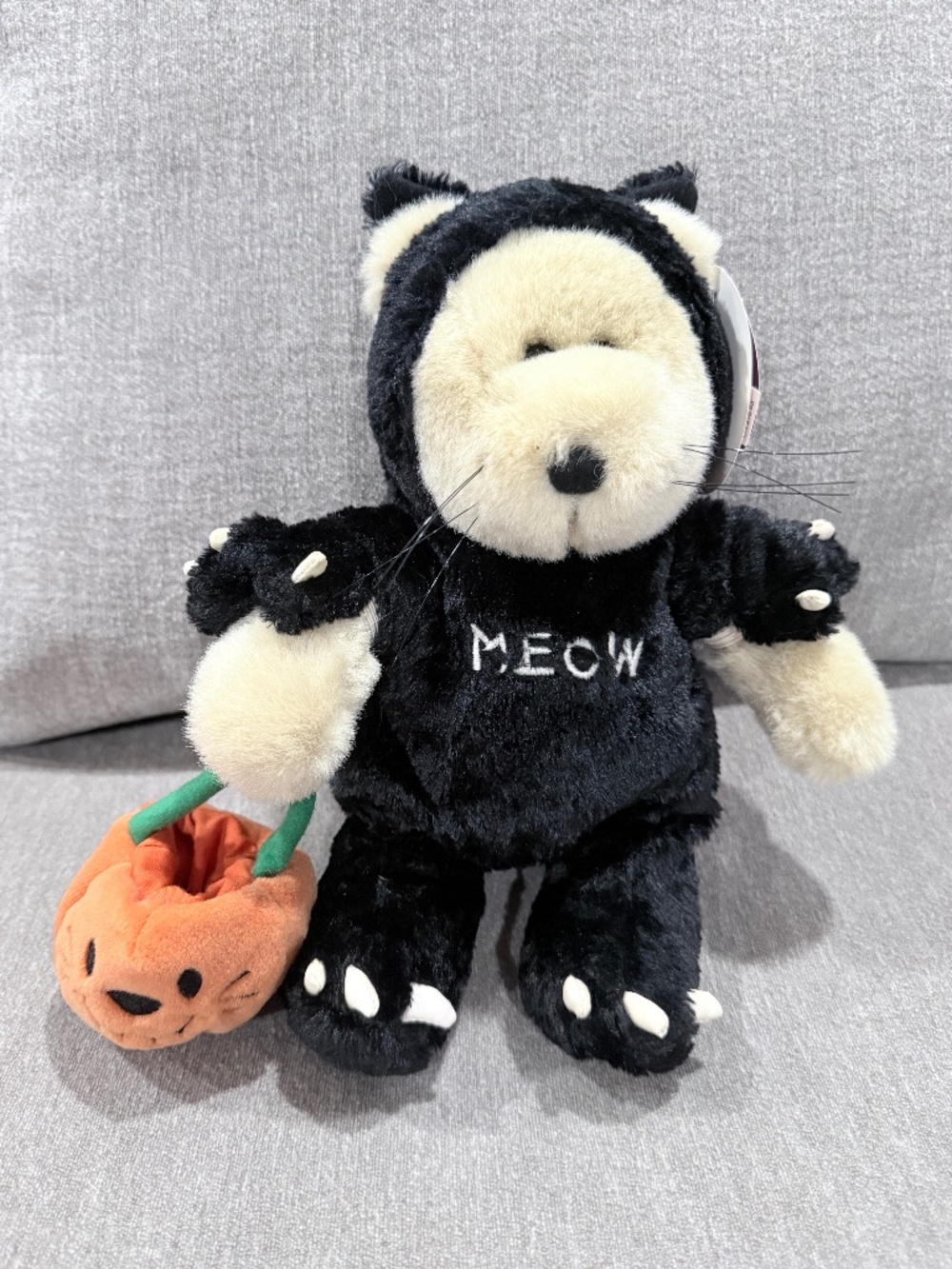 Starbucks Bearista 2002 22nd Edition Halloween Black Cat Plush Pumpkin Meow NWT